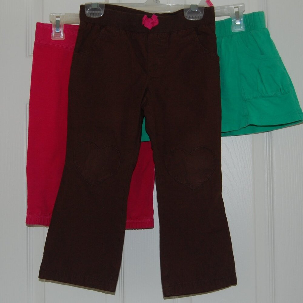 Girls Size 4T Bundle- Long Sleeve Top, Skirt, Skort, Crop Sweatpants, Pants - Picture 12 of 16